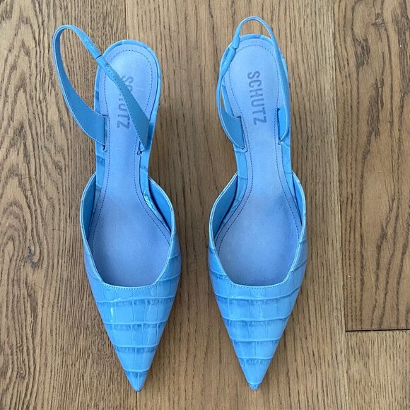 Schutz Paola Mid Slingback Pointed Toe Pump - Picture 7 of 15